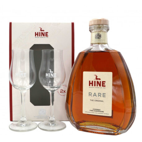 Hine Rare Fine Champagne VSOP Cognac 0,7l in Geschenkpackung mit 2 Gläsern