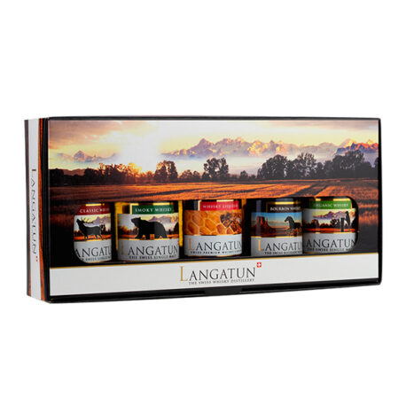 Langatun – Whisky Miniaturen- Geschenkset 5 X 5cl – 46%, Schweiz