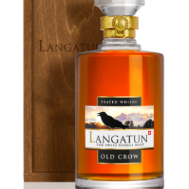 Langatun Old Crow sehr rauchiger Whisky 50cl 46%Vol. in Holzbox Schweiz