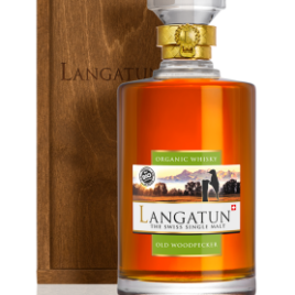 Langatun Woodpecker Organic Single Malt 500ml Flasche 46% Vol. in Holzbox Schweiz